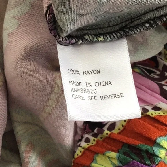 RACHEL ZOE floral print crossover front Long sleeve elasticized waist si… - Picture 6 of 8